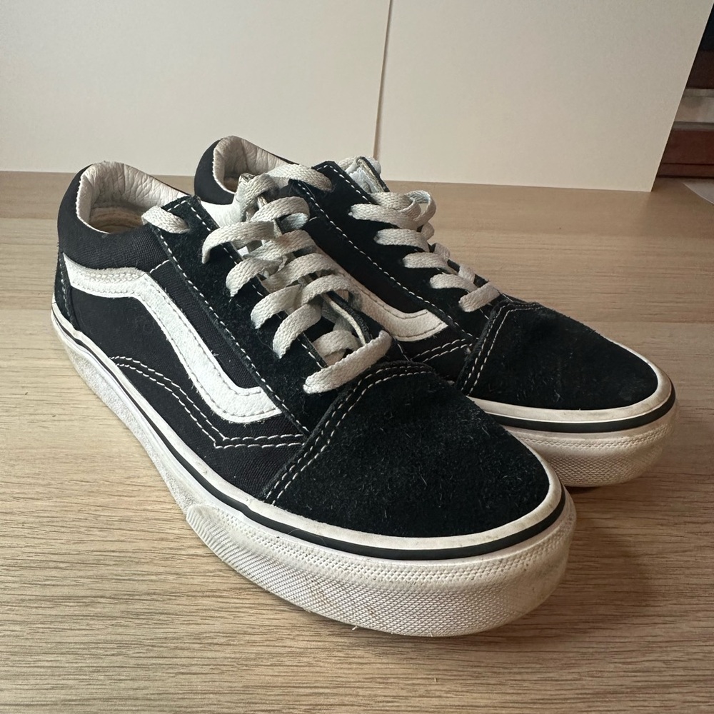 Vans Kids Black and White Sneakers